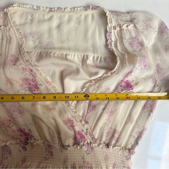 LoveShackFancy Kailo Silk Floral Tiered Maxi Dress - No Size Tag - Picture 10 of 13